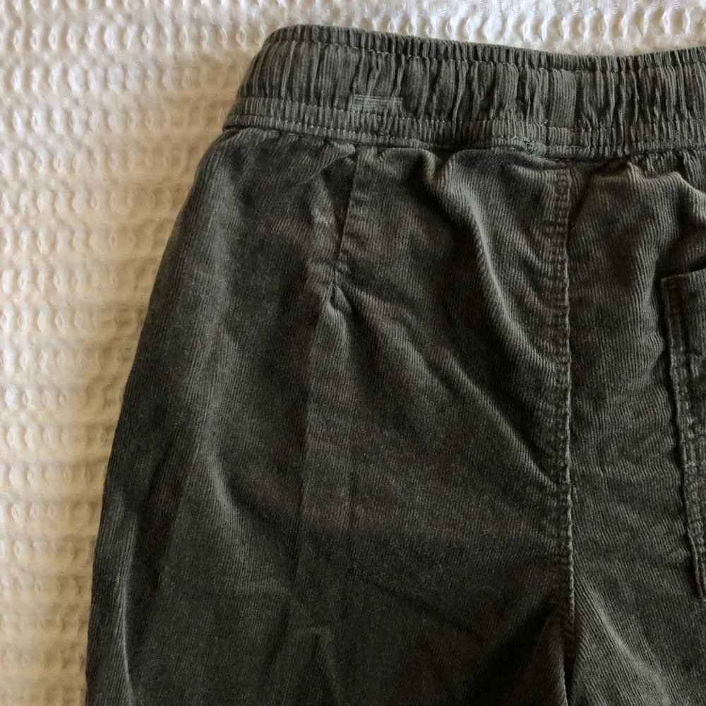 ZARA Kids Olive Green Corduroy Drawstring Lined Pants Size 4T